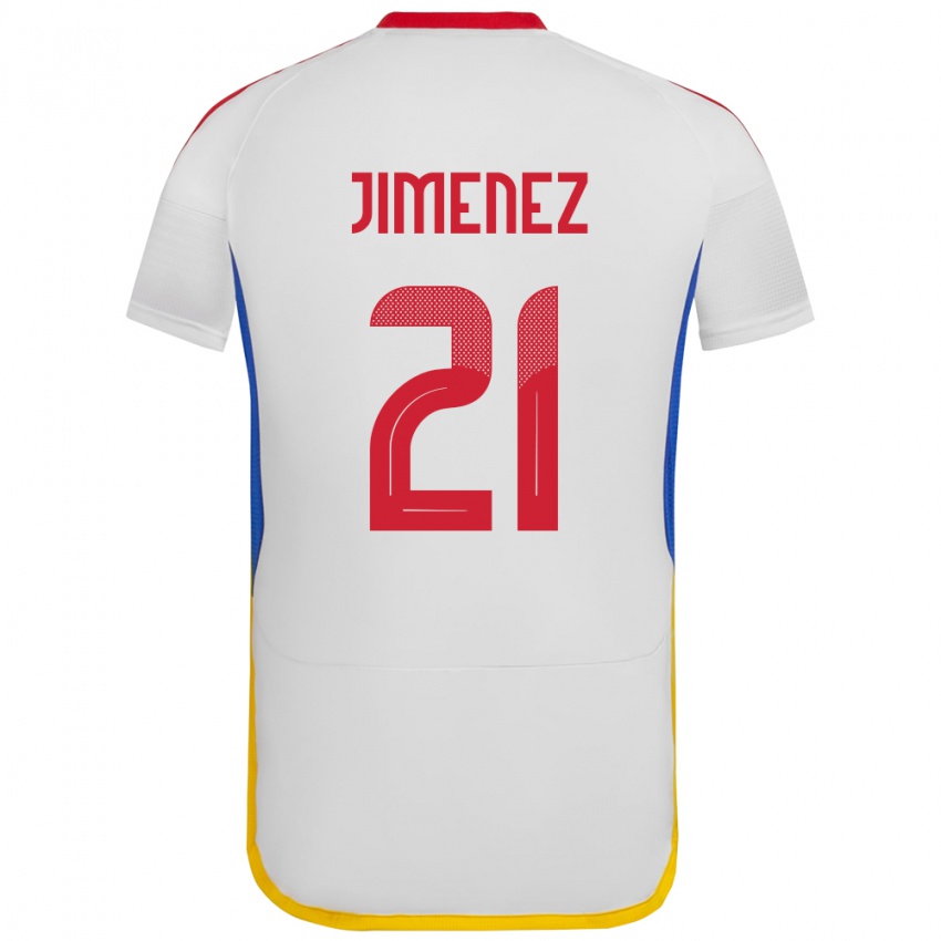 Kobiety Wenezuela Marianyela Jiménez #21 Biały Wyjazdowa Koszulka 24-26 Koszulki Klubowe