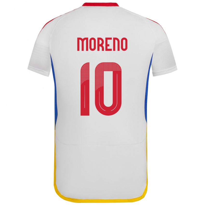 Kobiety Wenezuela Yerliane Moreno #10 Biały Wyjazdowa Koszulka 24-26 Koszulki Klubowe