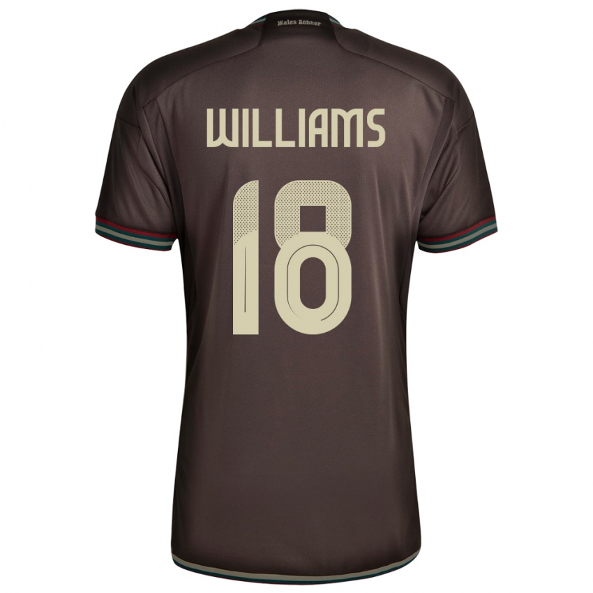 Kobiety Jamajka Romario Williams #18 Nocny Brąz Wyjazdowa Koszulka 24-26 Koszulki Klubowe