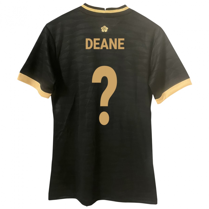 Kobiety Panama Sean Deane #0 Czarny Wyjazdowa Koszulka 24-26 Koszulki Klubowe