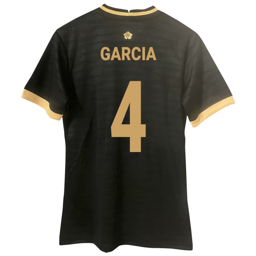 Kobiety Panama Giancarlos García #4 Czarny Wyjazdowa Koszulka 24-26 Koszulki Klubowe