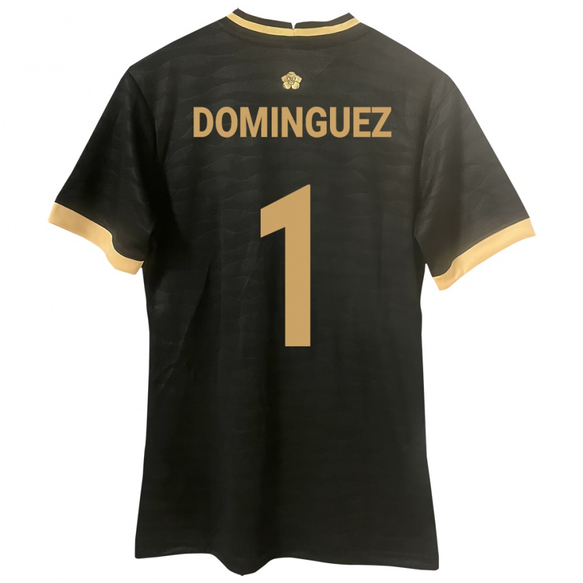 Kobiety Panama Valeska Domínguez #1 Czarny Wyjazdowa Koszulka 24-26 Koszulki Klubowe