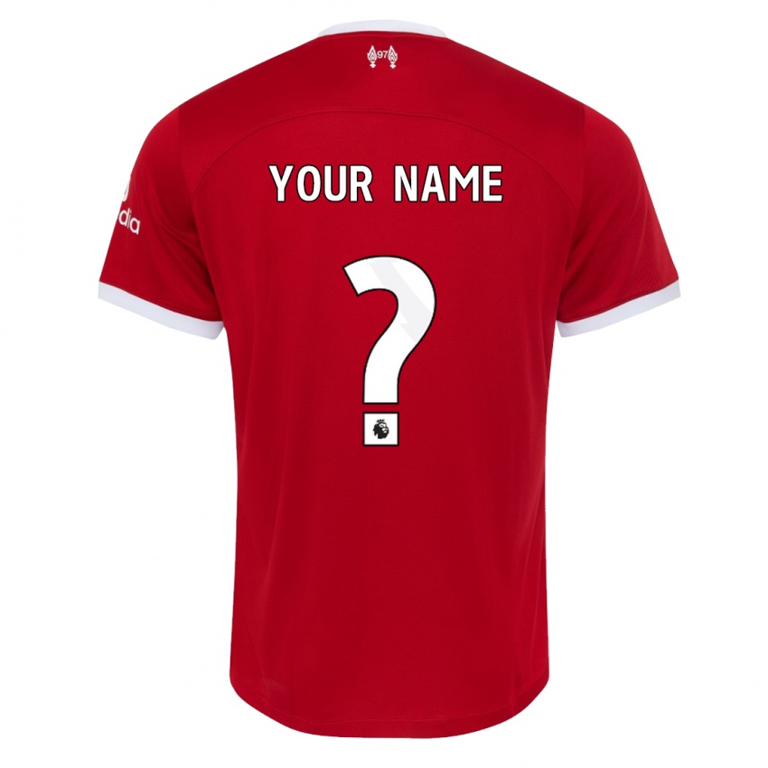 Dzieci Twoje Imię #0 Czerwony Domowa Koszulka 2023/24 Koszulki Klubowe