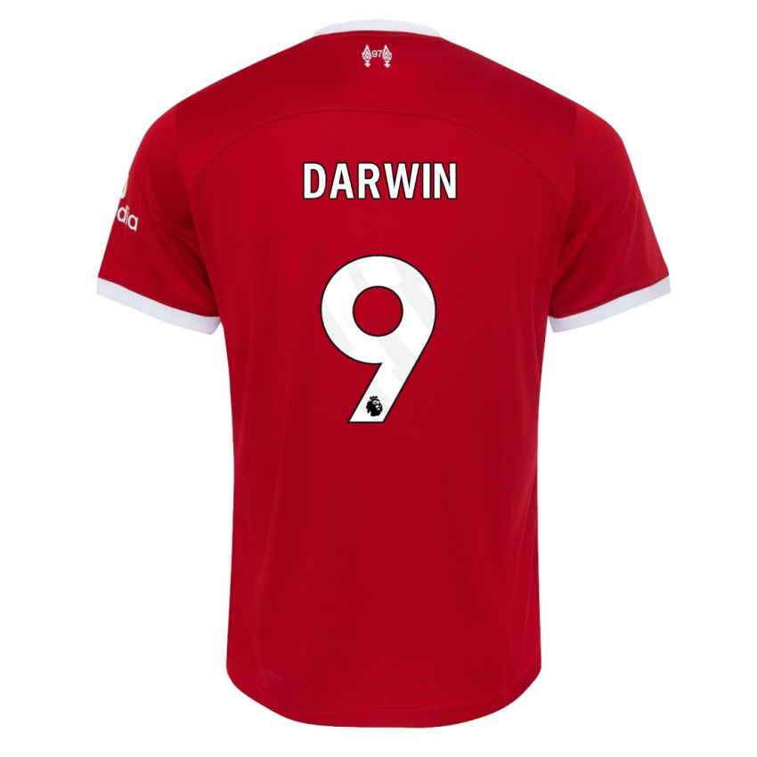 Dzieci Darwin Nunez #9 Czerwony Domowa Koszulka 2023/24 Koszulki Klubowe
