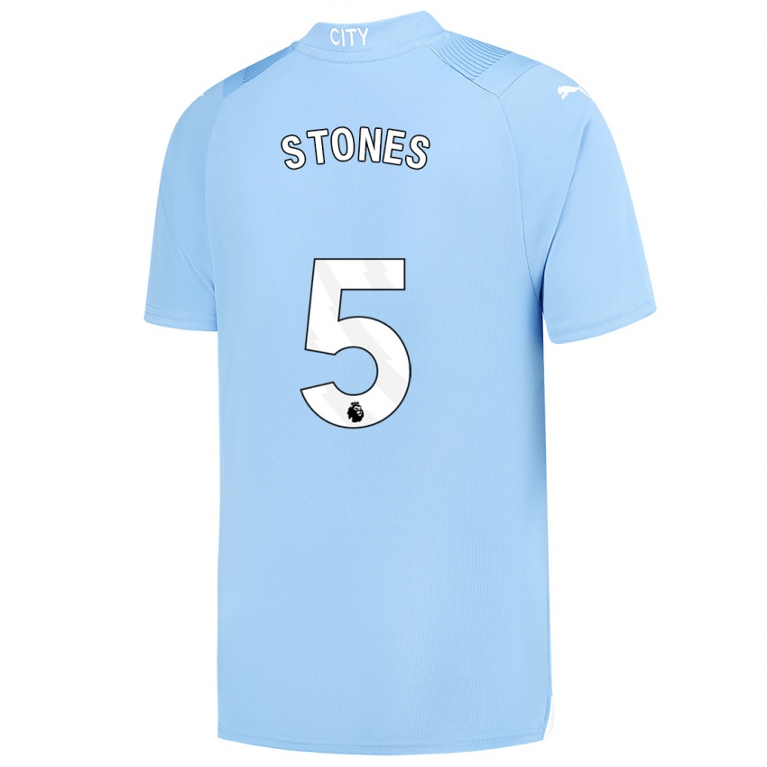 Dzieci John Stones #5 Jasny Niebieski Domowa Koszulka 2023/24 Koszulki Klubowe