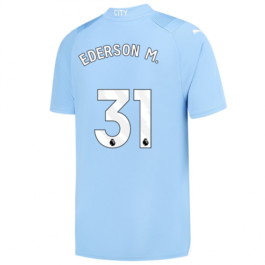 Dzieci Ederson Moraes #31 Jasny Niebieski Domowa Koszulka 2023/24 Koszulki Klubowe