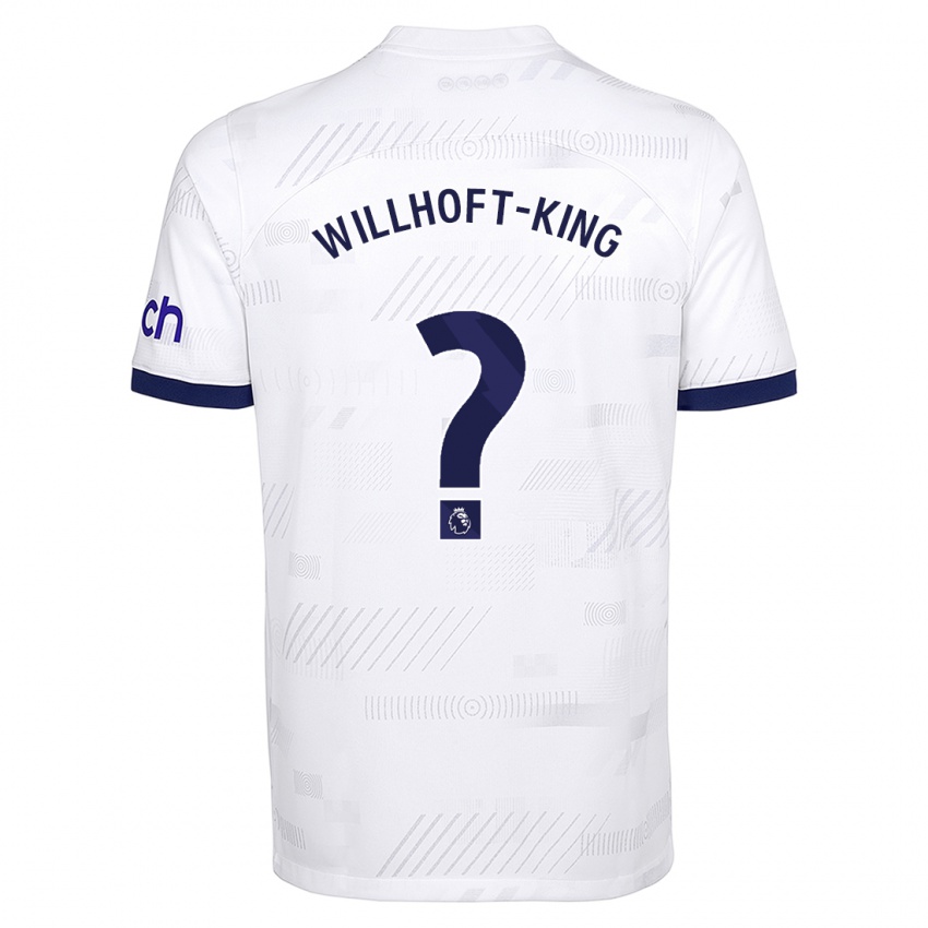 Dzieci Han Willhoft-King #0 Biały Domowa Koszulka 2023/24 Koszulki Klubowe
