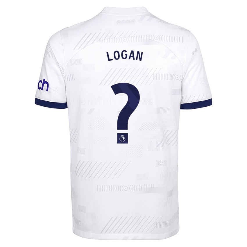 Dzieci Calum Logan #0 Biały Domowa Koszulka 2023/24 Koszulki Klubowe