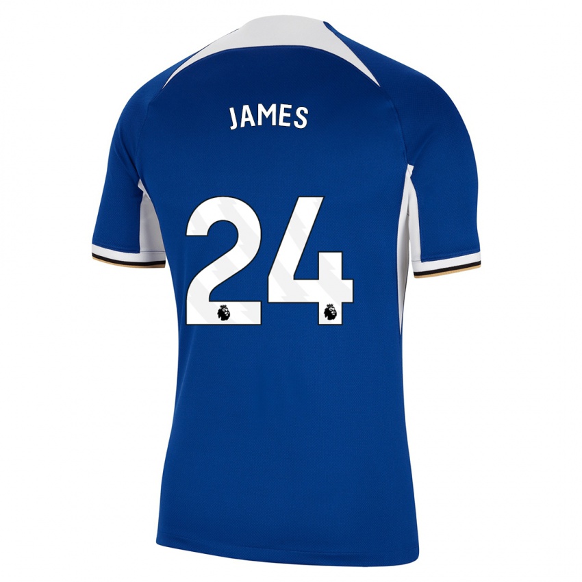 Dzieci Reece James #24 Niebieski Domowa Koszulka 2023/24 Koszulki Klubowe
