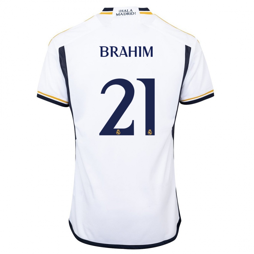 Dzieci Brahim Diaz #21 Biały Domowa Koszulka 2023/24 Koszulki Klubowe