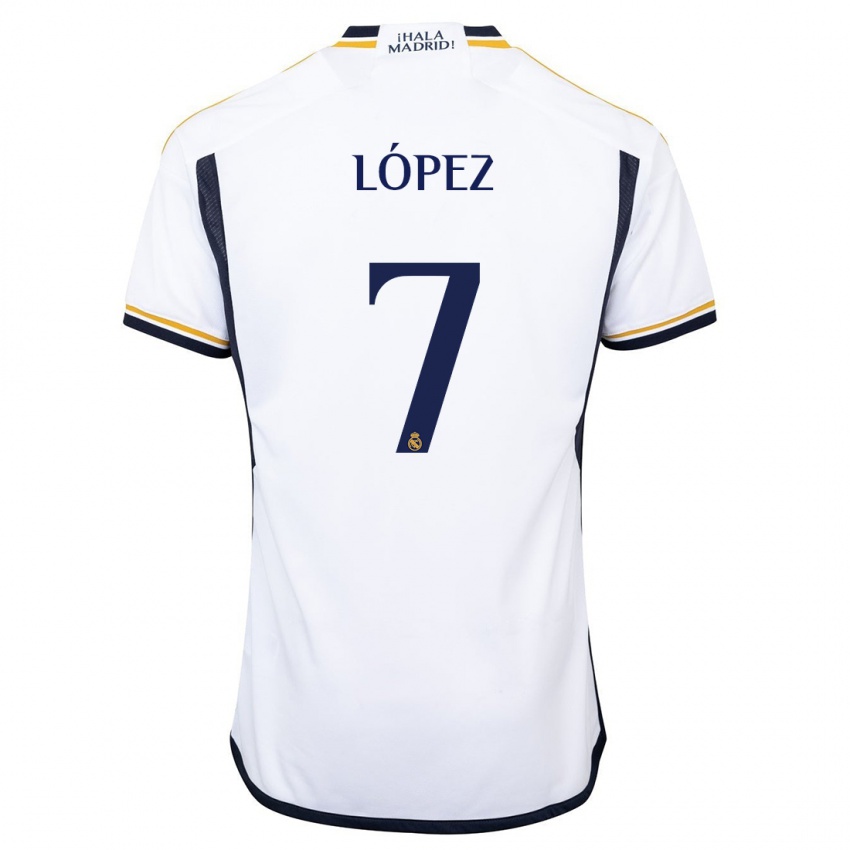 Dzieci Noel López #7 Biały Domowa Koszulka 2023/24 Koszulki Klubowe