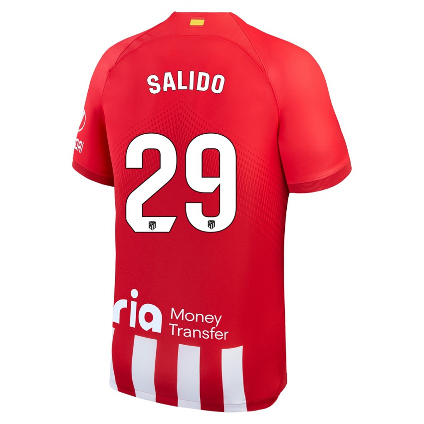 Dzieci Alberto Salido #29 Czerwony Biały Domowa Koszulka 2023/24 Koszulki Klubowe