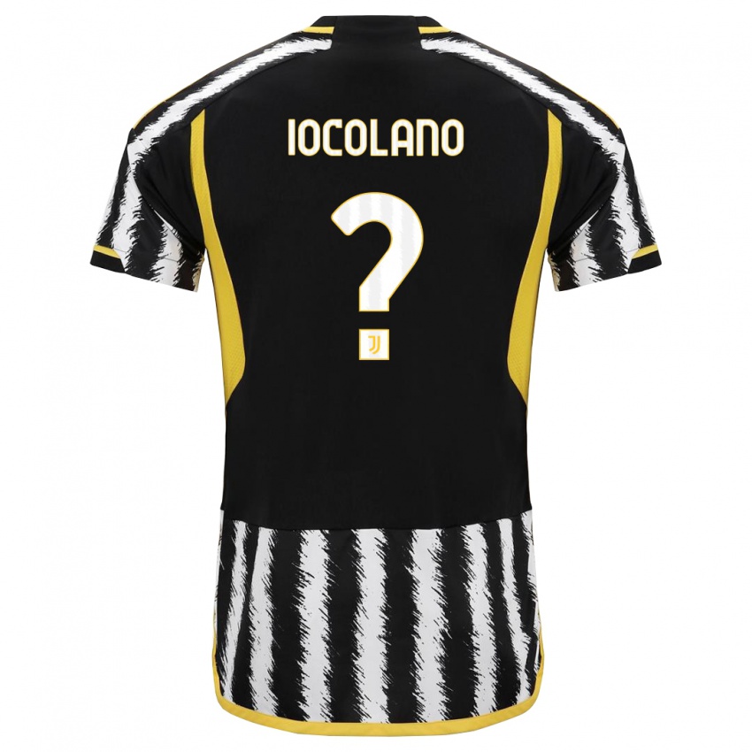 Dzieci Simone Iocolano #0 Czarny Biały Domowa Koszulka 2023/24 Koszulki Klubowe