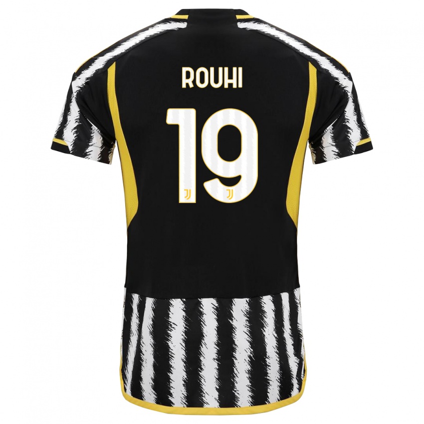 Dzieci Jonas Rouhi #19 Czarny Biały Domowa Koszulka 2023/24 Koszulki Klubowe
