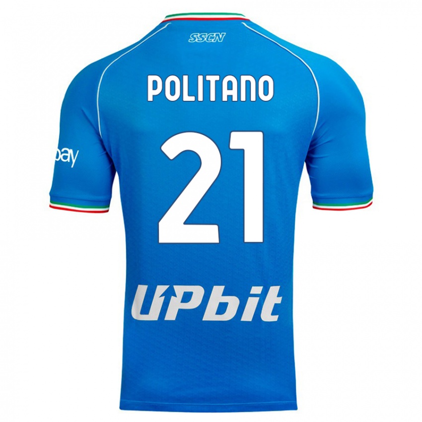 Dzieci Matteo Politano #21 Niebieskie Niebo Domowa Koszulka 2023/24 Koszulki Klubowe