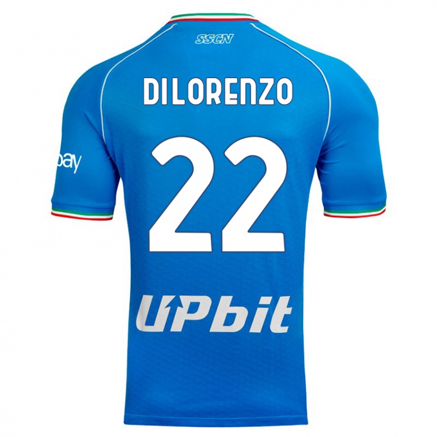 Dzieci Giovanni Di Lorenzo #22 Niebieskie Niebo Domowa Koszulka 2023/24 Koszulki Klubowe