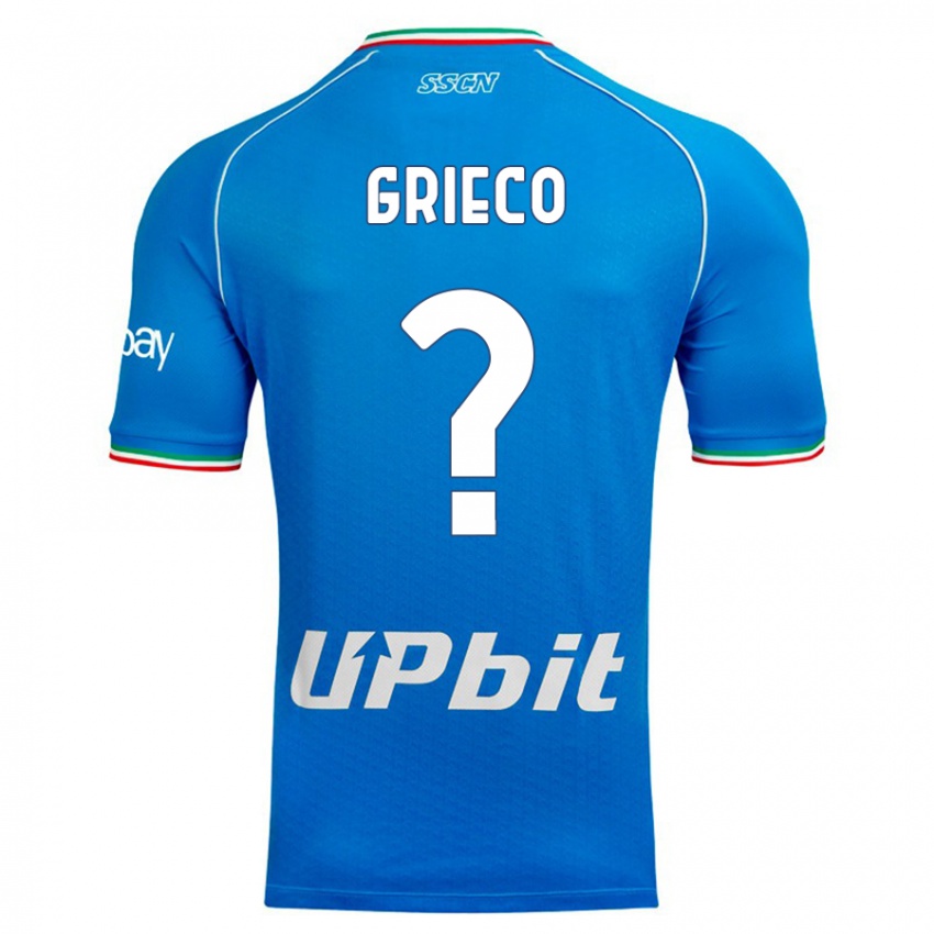 Dzieci Alessandro Grieco #0 Niebieskie Niebo Domowa Koszulka 2023/24 Koszulki Klubowe