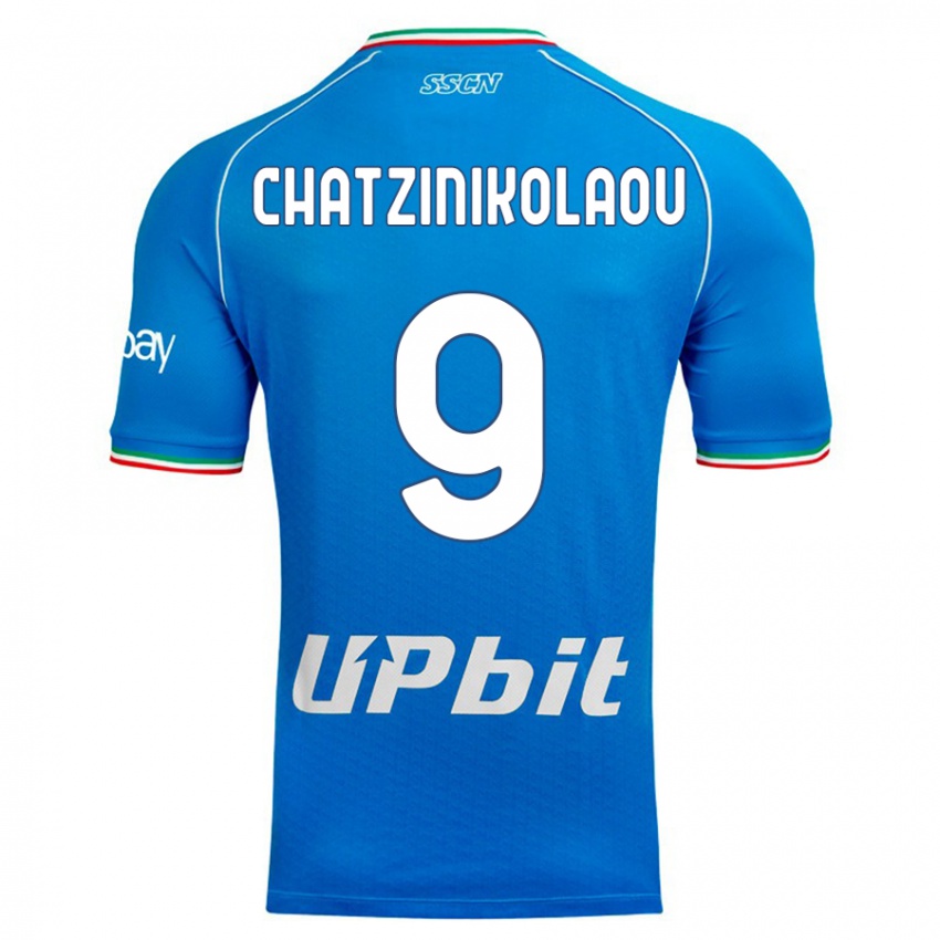 Dzieci Despoina Chatzinikolaou #9 Niebieskie Niebo Domowa Koszulka 2023/24 Koszulki Klubowe