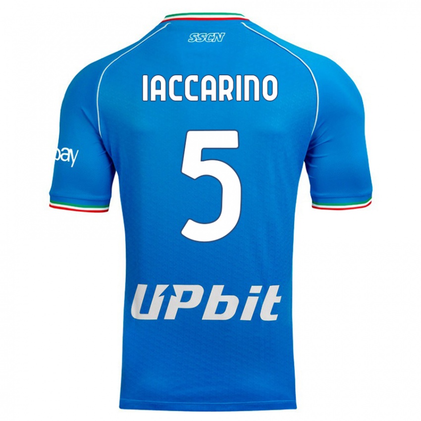 Dzieci Gennaro Iaccarino #5 Niebieskie Niebo Domowa Koszulka 2023/24 Koszulki Klubowe