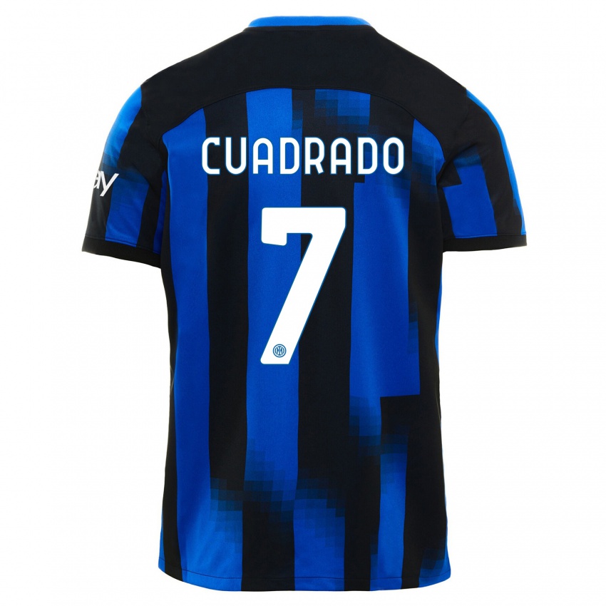 Dzieci Juan Cuadrado #7 Czarno-Niebieski Domowa Koszulka 2023/24 Koszulki Klubowe