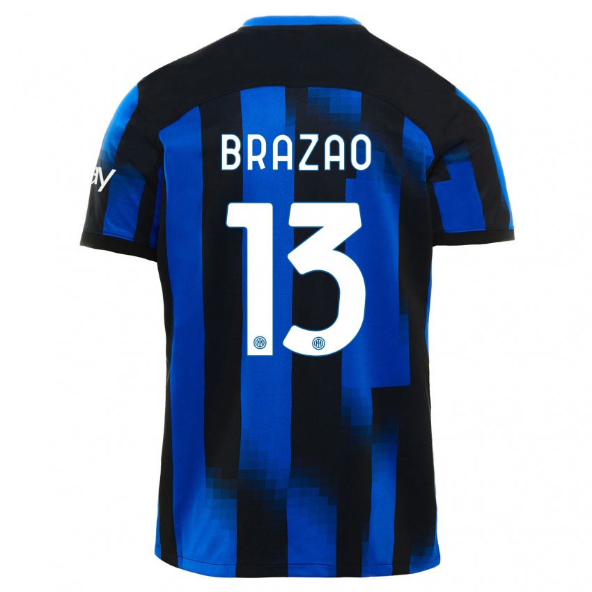 Dzieci Gabriel Brazao #13 Czarno-Niebieski Domowa Koszulka 2023/24 Koszulki Klubowe
