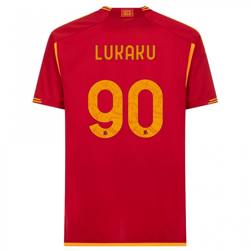 Dzieci Romelu Lukaku #90 Czerwony Domowa Koszulka 2023/24 Koszulki Klubowe