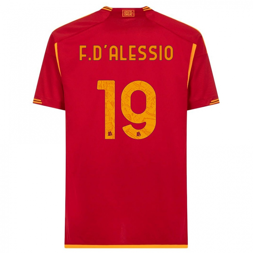 Dzieci Francesco D'alessio #19 Czerwony Domowa Koszulka 2023/24 Koszulki Klubowe
