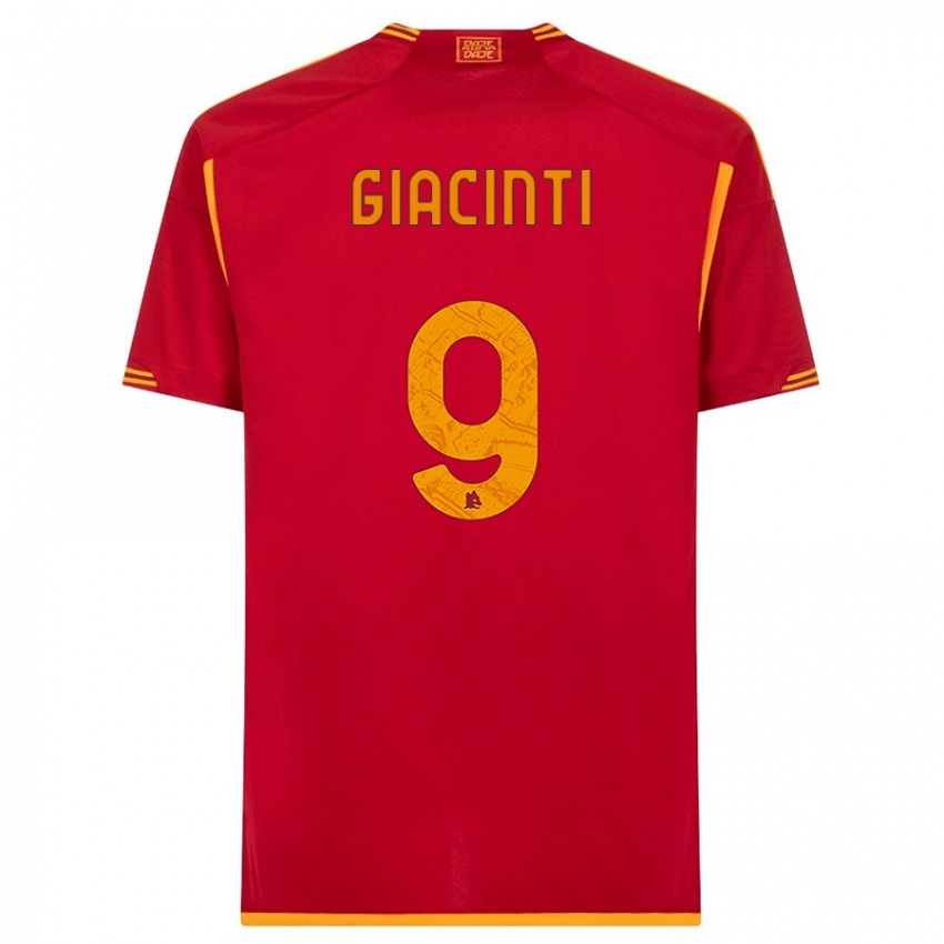 Dzieci Valentina Giacinti #9 Czerwony Domowa Koszulka 2023/24 Koszulki Klubowe