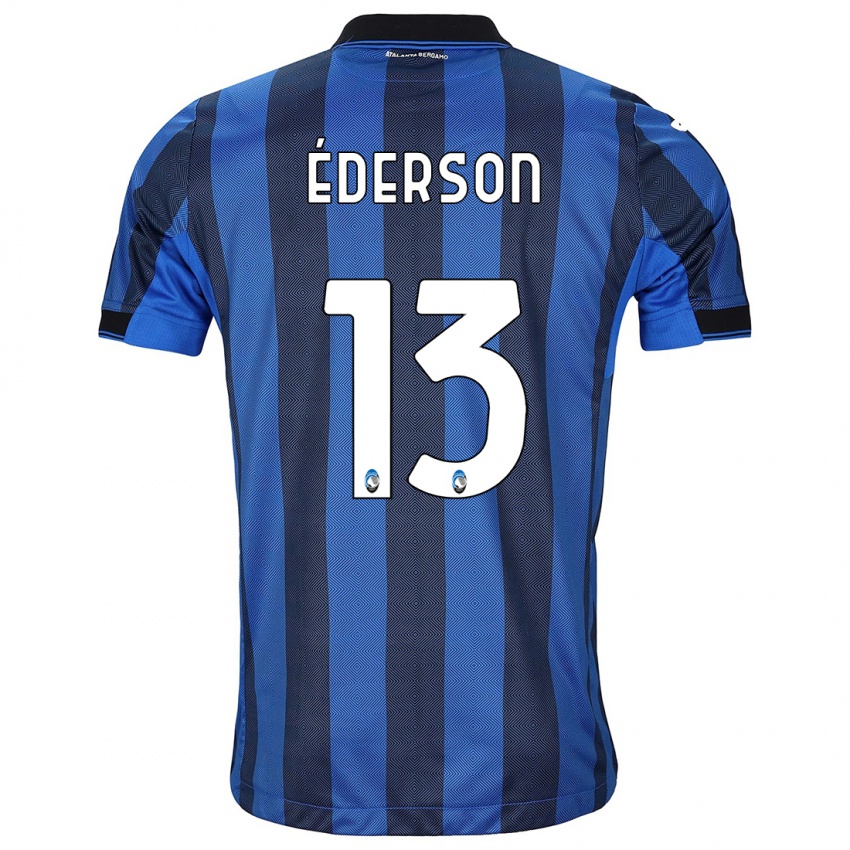 Dzieci Ederson #13 Czarno-Niebieski Domowa Koszulka 2023/24 Koszulki Klubowe