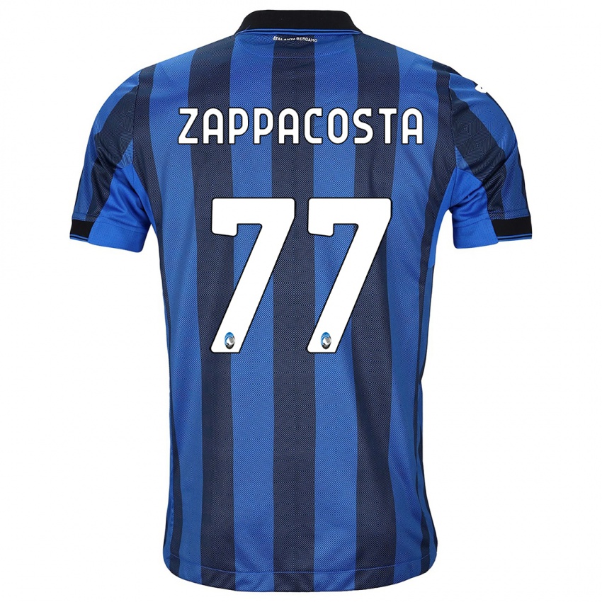 Dzieci Davide Zappacosta #77 Czarno-Niebieski Domowa Koszulka 2023/24 Koszulki Klubowe