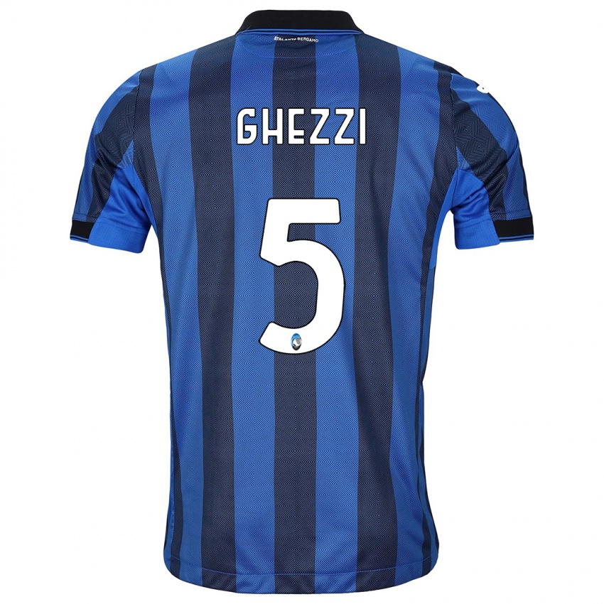 Dzieci Samuele Ghezzi #5 Czarno-Niebieski Domowa Koszulka 2023/24 Koszulki Klubowe