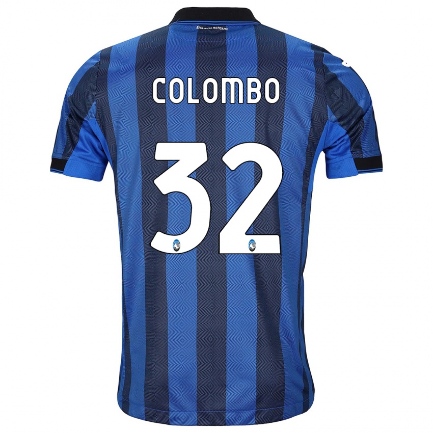 Dzieci Matteo Colombo #32 Czarno-Niebieski Domowa Koszulka 2023/24 Koszulki Klubowe