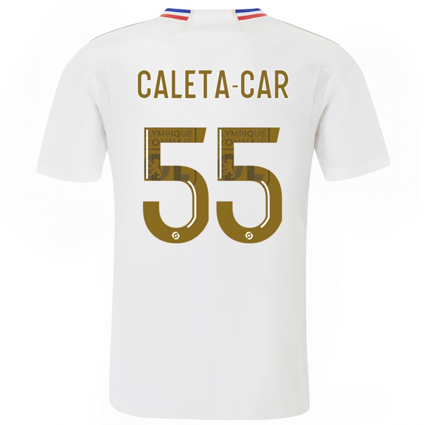 Dzieci Duje Caleta-Car #55 Biały Domowa Koszulka 2023/24 Koszulki Klubowe