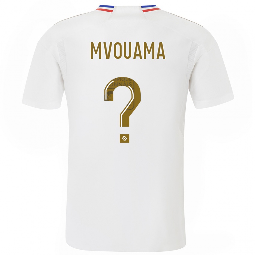 Dzieci Olivier Mvouama #0 Biały Domowa Koszulka 2023/24 Koszulki Klubowe