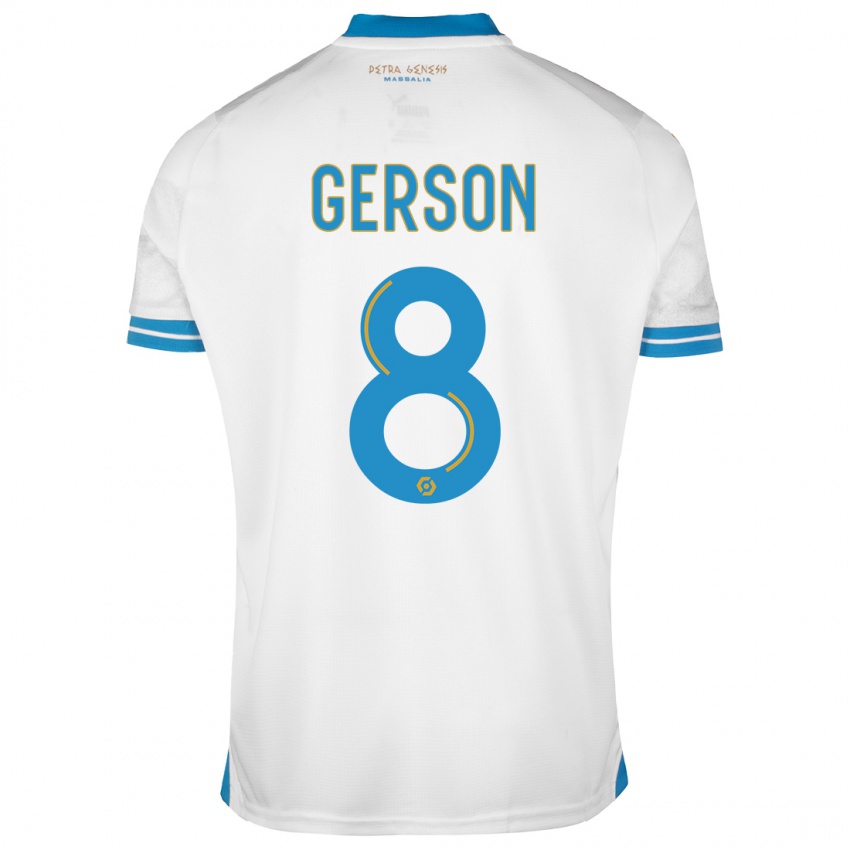 Dzieci Gerson #8 Biały Domowa Koszulka 2023/24 Koszulki Klubowe