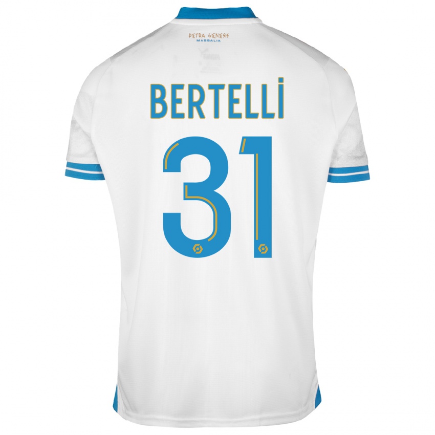 Dzieci Ugo Bertelli #31 Biały Domowa Koszulka 2023/24 Koszulki Klubowe