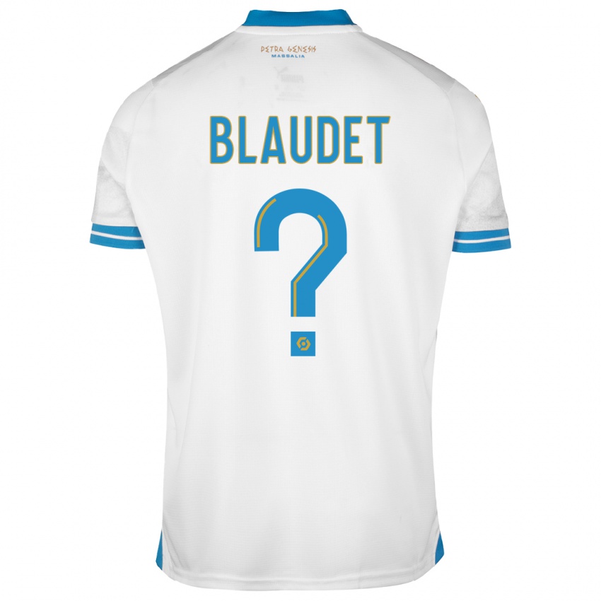 Dzieci David Blaudet #0 Biały Domowa Koszulka 2023/24 Koszulki Klubowe