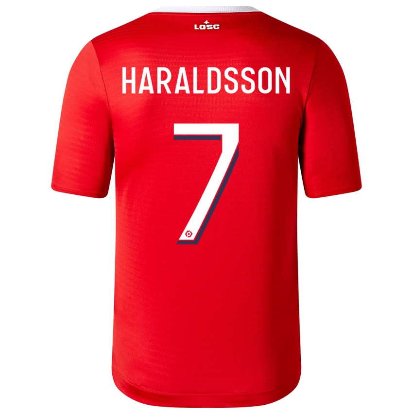 Dzieci Hákon Arnar Haraldsson #7 Czerwony Domowa Koszulka 2023/24 Koszulki Klubowe