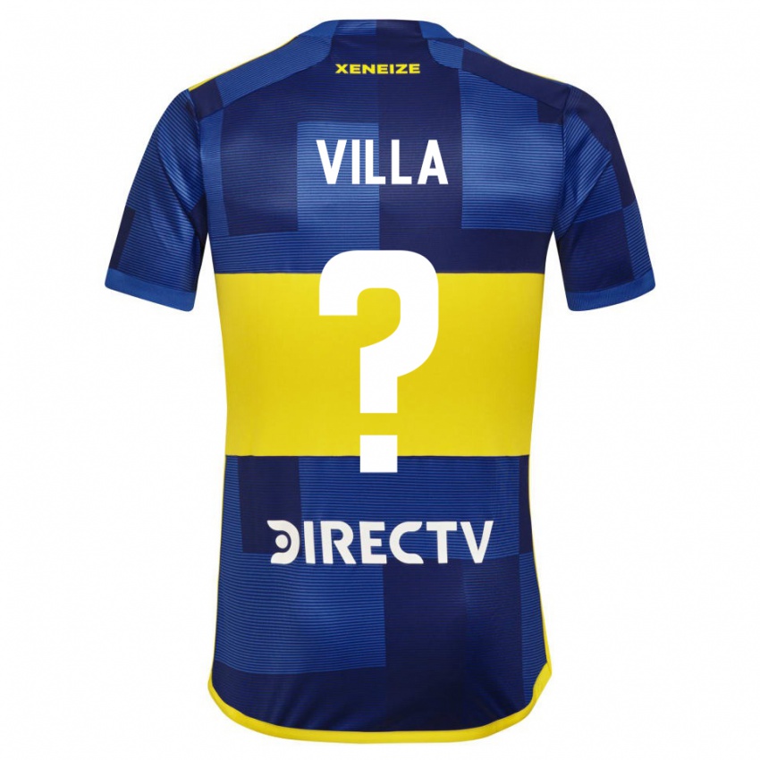 Dzieci Sebastian Villa #0 Ciemnoniebieski Żółty Domowa Koszulka 2023/24 Koszulki Klubowe