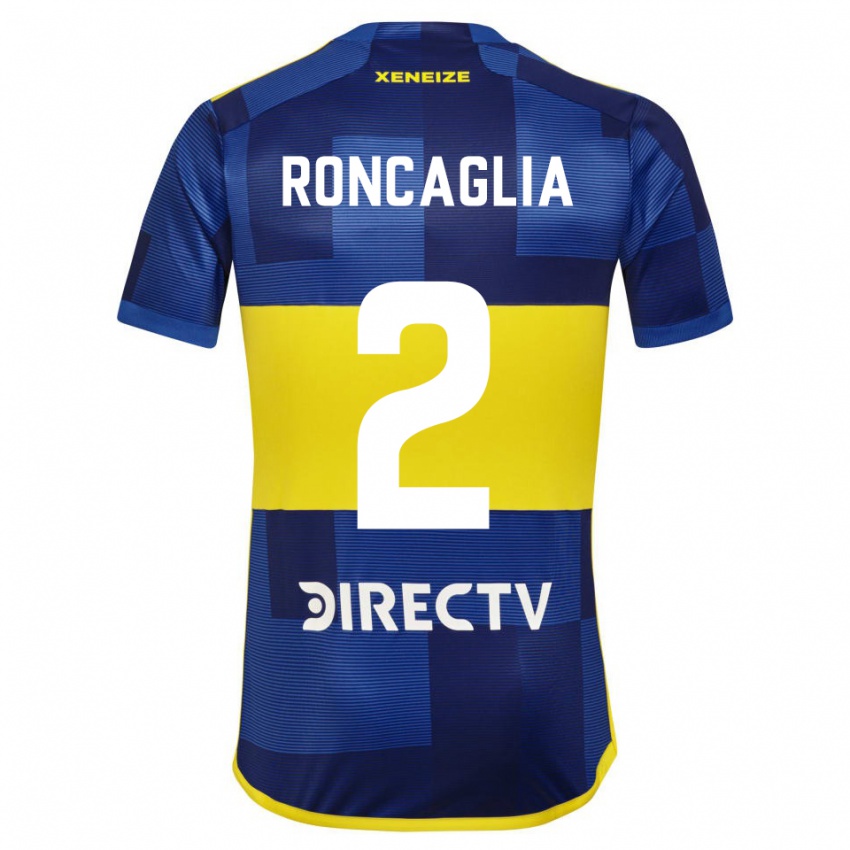 Dzieci Facundo Roncaglia #2 Ciemnoniebieski Żółty Domowa Koszulka 2023/24 Koszulki Klubowe