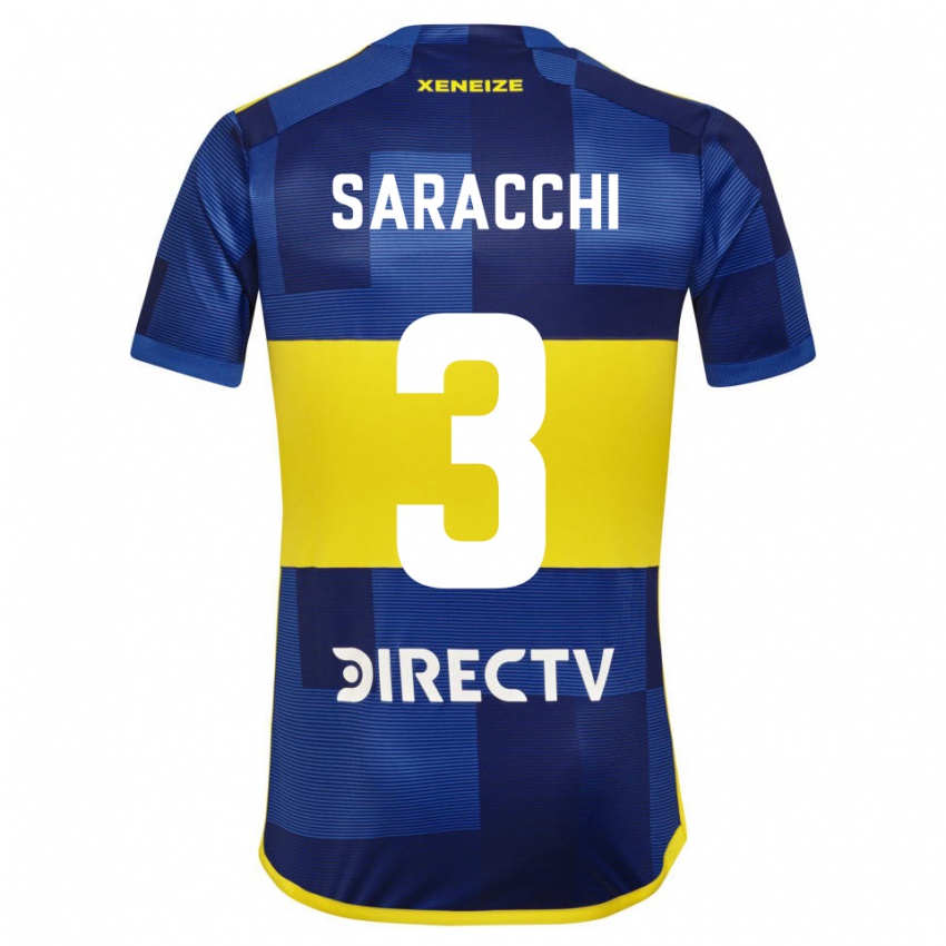 Dzieci Marcelo Saracchi #3 Ciemnoniebieski Żółty Domowa Koszulka 2023/24 Koszulki Klubowe