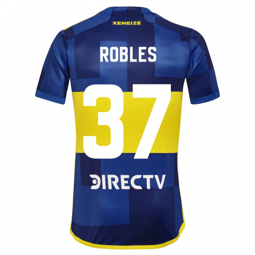 Dzieci Sebastian Diaz Robles #37 Ciemnoniebieski Żółty Domowa Koszulka 2023/24 Koszulki Klubowe
