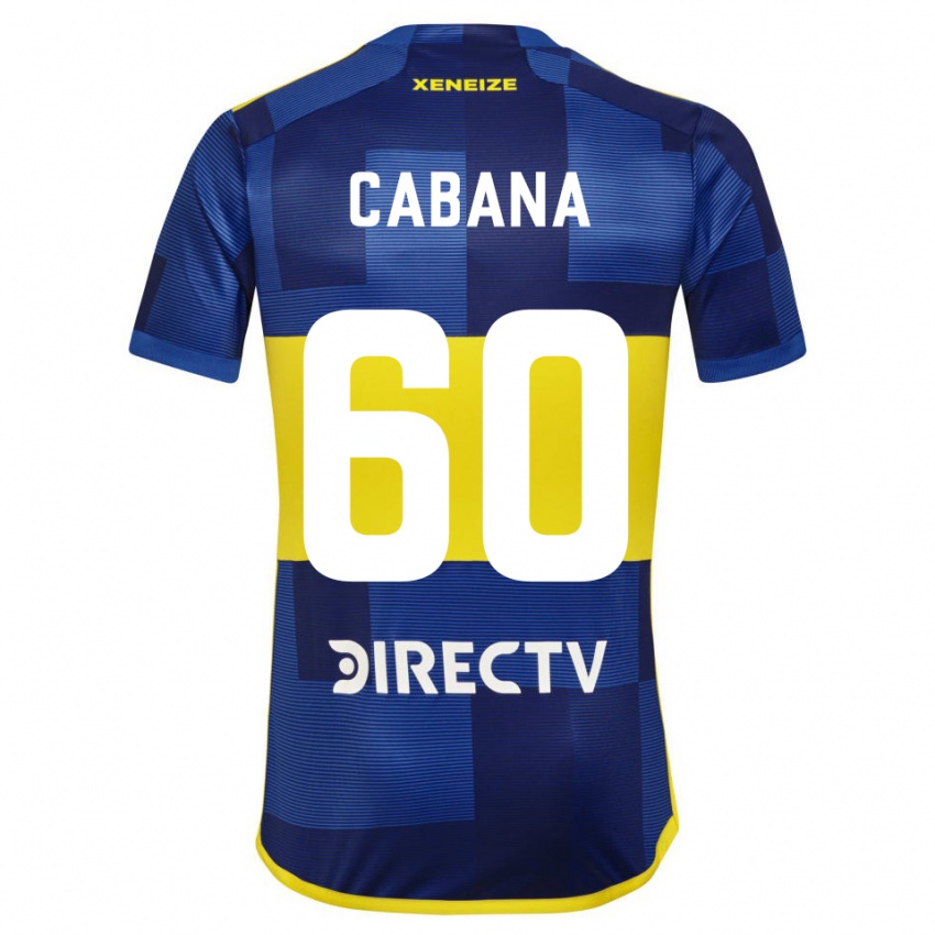 Dzieci Juan Pablo Cabana #60 Ciemnoniebieski Żółty Domowa Koszulka 2023/24 Koszulki Klubowe