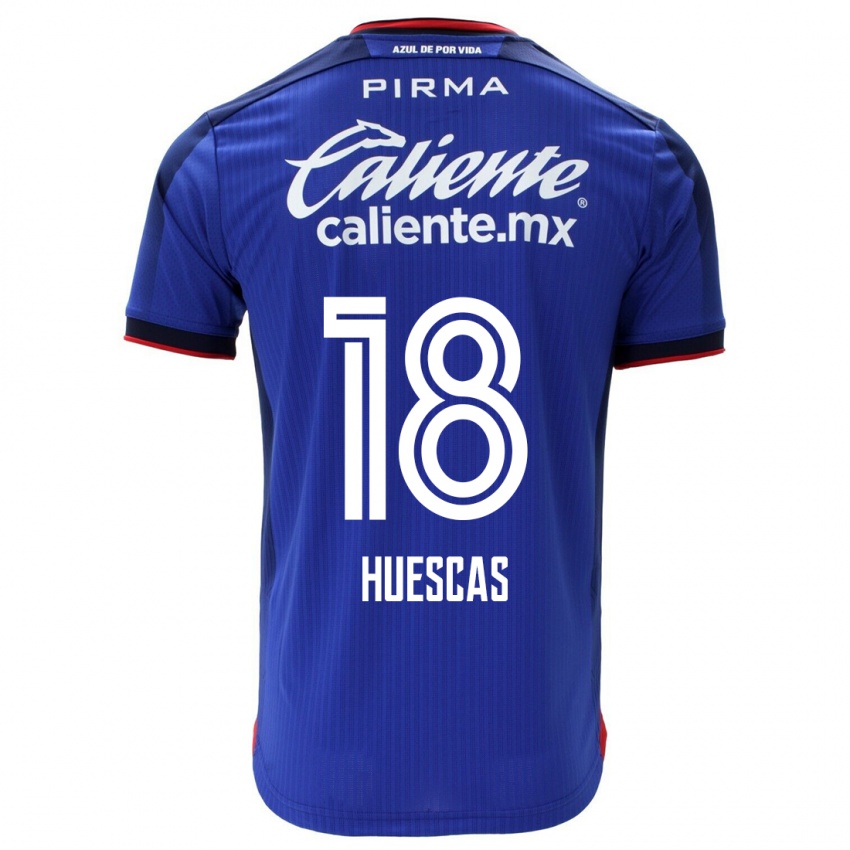 Dzieci Rodrigo Huescas #18 Niebieski Domowa Koszulka 2023/24 Koszulki Klubowe