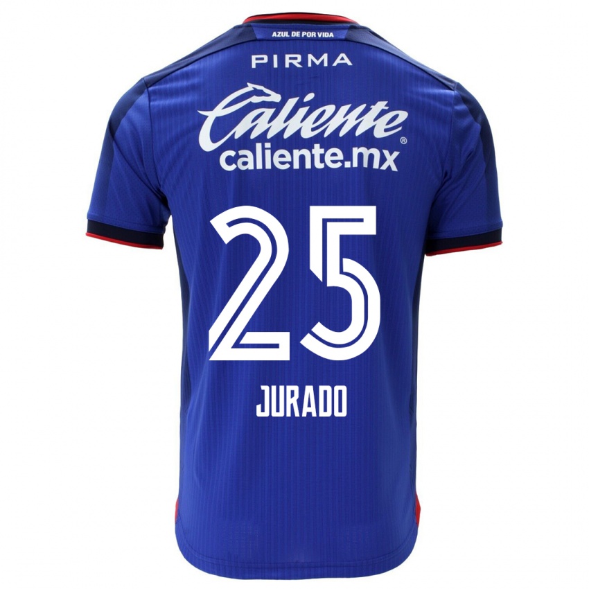 Dzieci Sebastian Jurado #25 Niebieski Domowa Koszulka 2023/24 Koszulki Klubowe