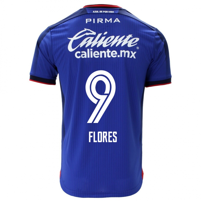 Dzieci Daniela Flores #9 Niebieski Domowa Koszulka 2023/24 Koszulki Klubowe