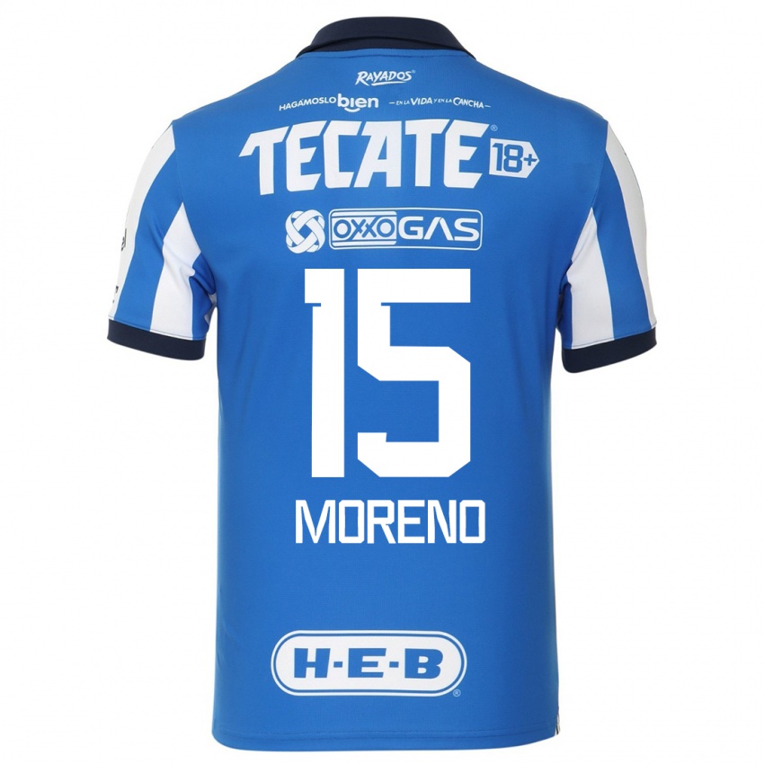 Dzieci Héctor Moreno #15 Niebiesko Biały Domowa Koszulka 2023/24 Koszulki Klubowe