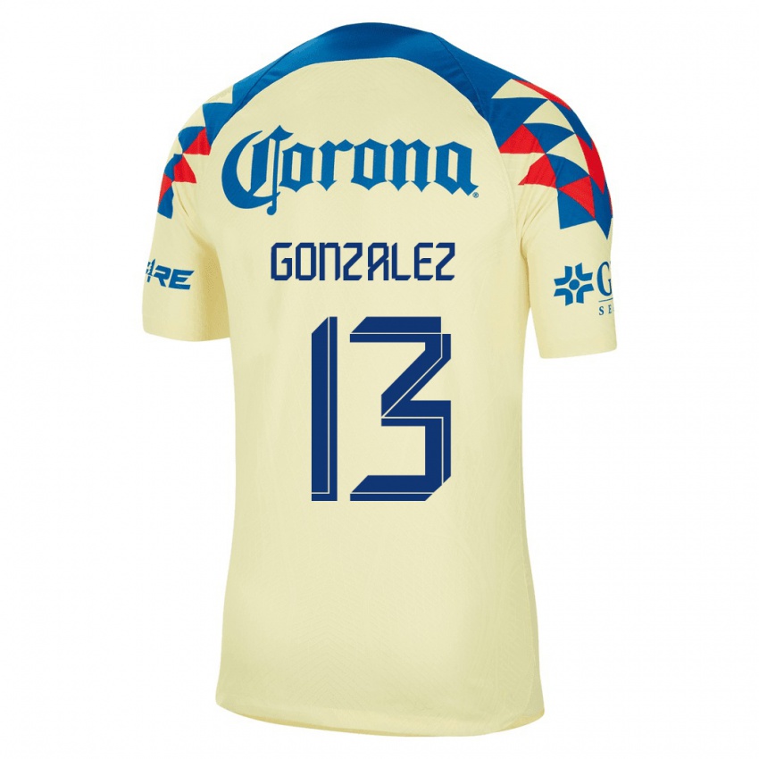 Dzieci Eva Gonzalez #13 Żółty Domowa Koszulka 2023/24 Koszulki Klubowe