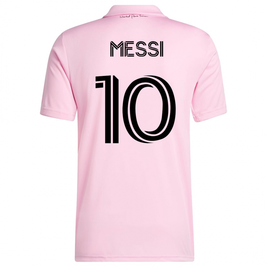 Dzieci Lionel Messi #10 Różowy Domowa Koszulka 2023/24 Koszulki Klubowe