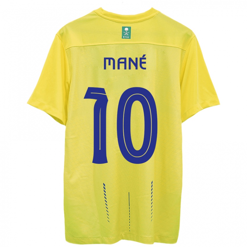 Dzieci Sadio Mane #10 Żółty Domowa Koszulka 2023/24 Koszulki Klubowe